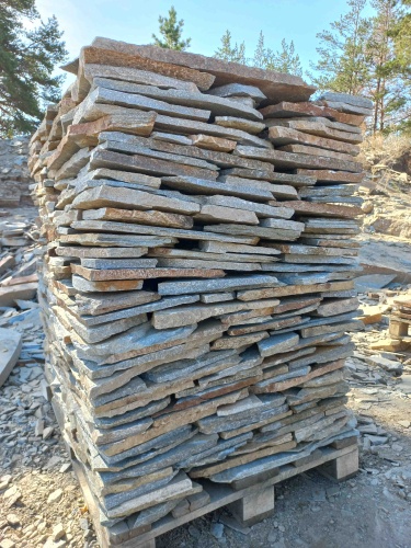 Плитняк златолит серебристый для цоколя, отмостки купить в Республике Крым