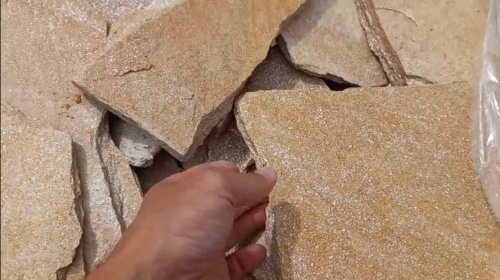 Плитняк златолит жёлтый золотистый для фасада 1,5-3см купить в Республике Крым