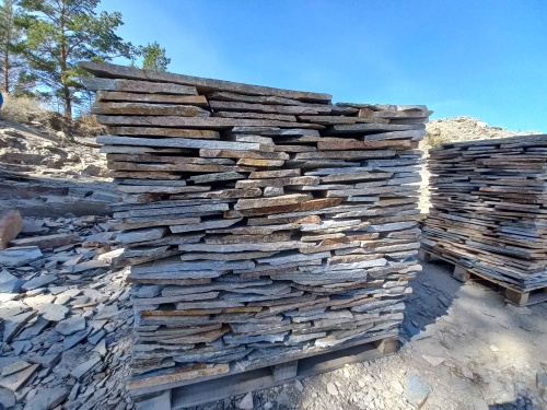 Плитняк златолит серебристый для фасада купить в Республике Крым