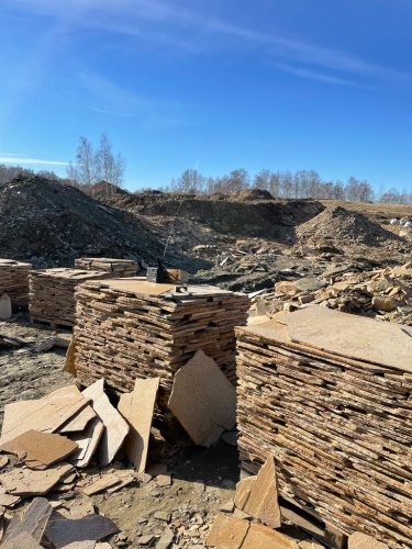 Плитняк златолит жёлтый золотистый для фасада 1,5-3см купить в Республике Крым