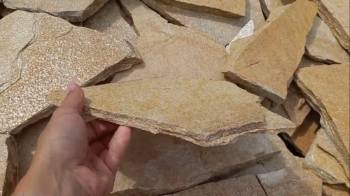 Плитняк златолит жёлтый для цоколя купить в Республике Крым