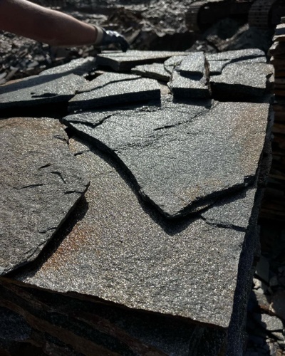 Плитняк златолит серебристый для фасада купить в Республике Крым