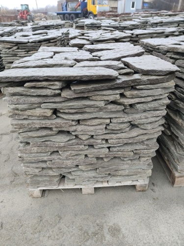 Плитняк дракон серо-зелёный галтованный